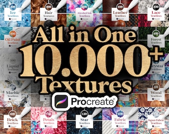 10,000+ Textures for Procreate, Ultimate Texture Bundle