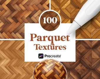 100 texturas de parquet para Procreate, pinceles para suelos de madera, descarga digital