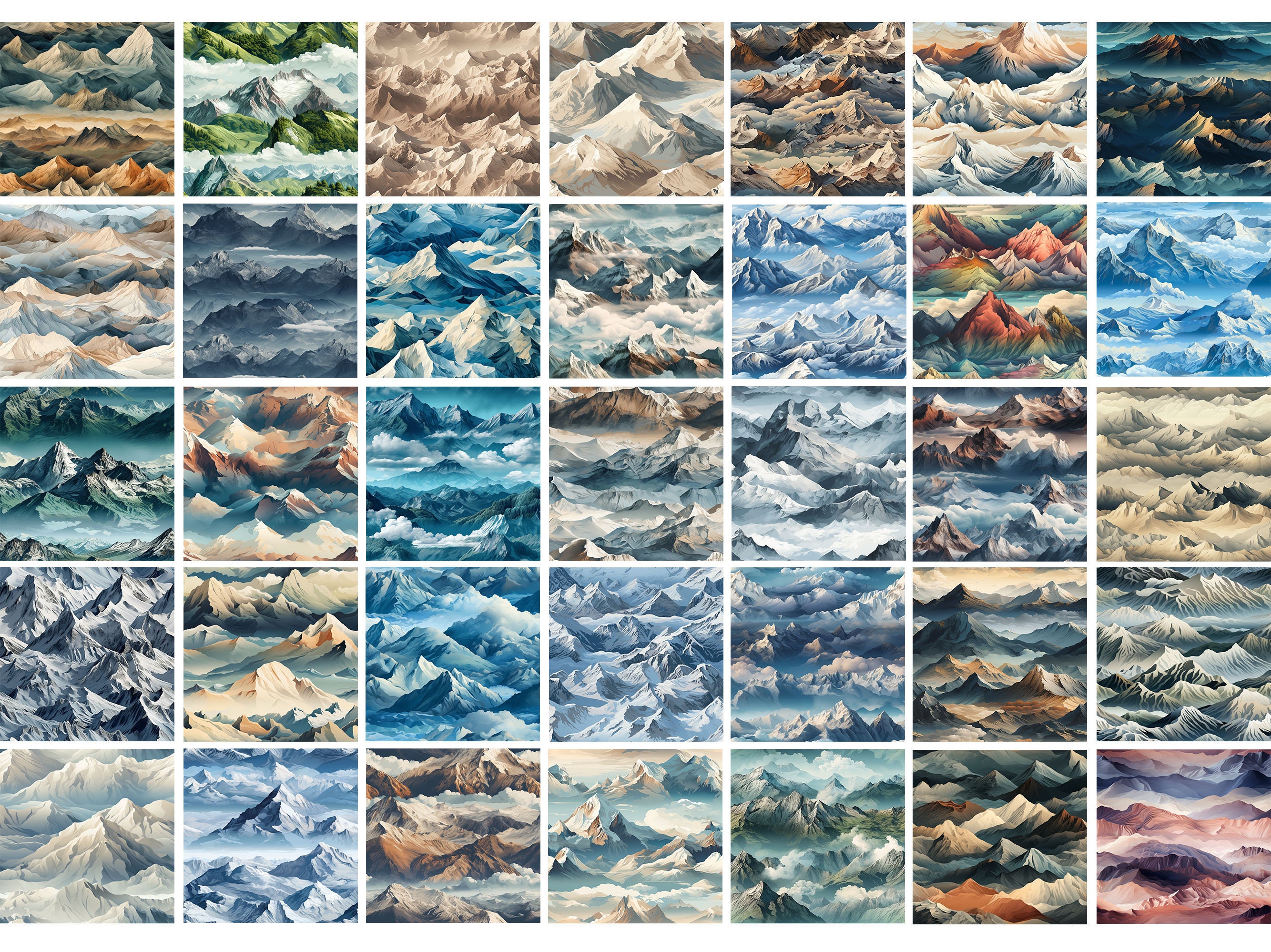 Mountine Pattern 100 Procreate Mountains Patterns, Digital Download - Etsy