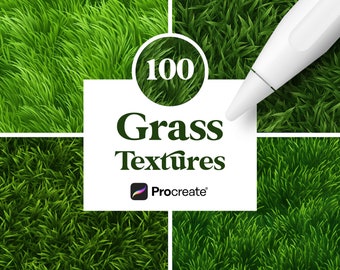 100 pinceaux de texture d’herbe pour procréer, pinceaux de texture sans couture, texture d’herbe coupée courte