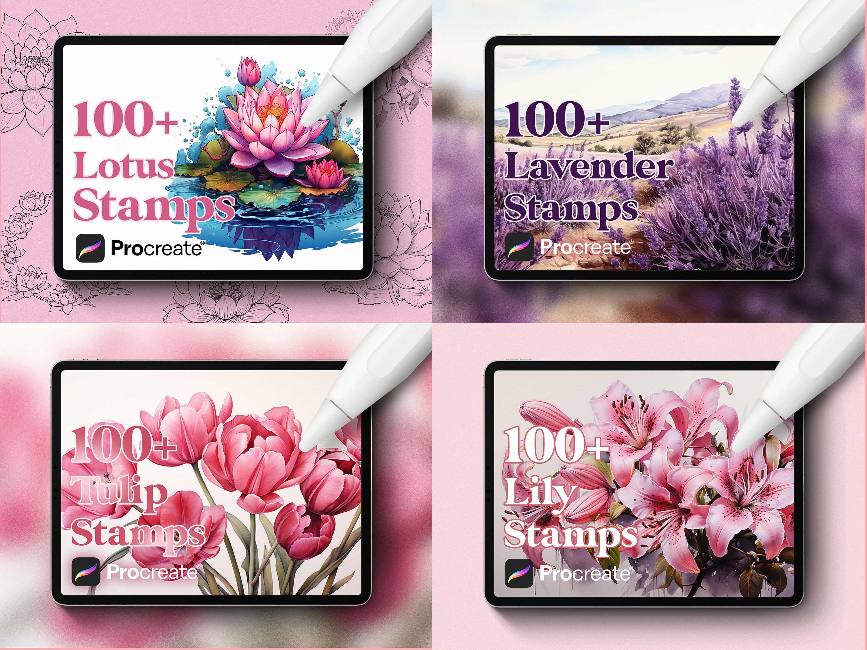 3000+ Floral Stamps for Procreate, Ultimate Flower Bundle - Etsy