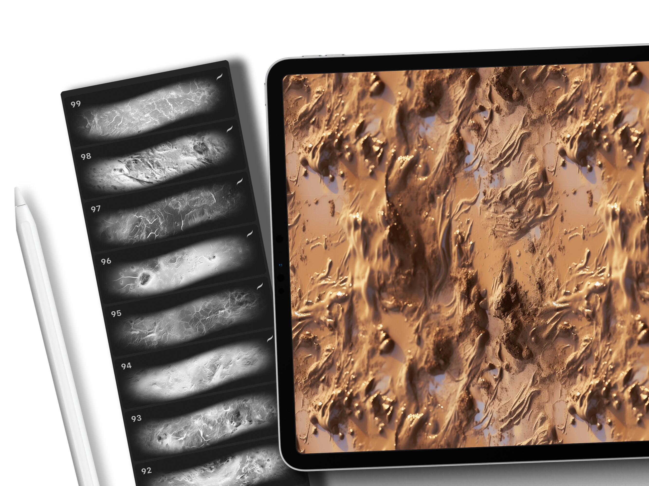 100 Procreate Mud Patterns, Seamless Muddy Brushes - Etsy