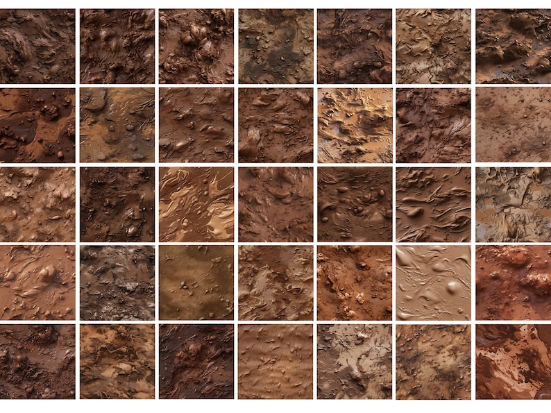 100 Procreate Mud Patterns, Seamless Muddy Brushes - Etsy