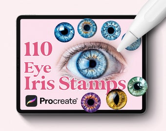 110 stempli Eye Iris Procreate: Szablony ekspresyjnej sztuki (do pobrania w wersji cyfrowej)