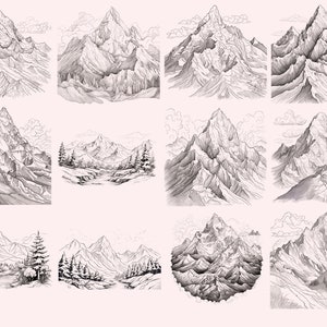 100+ Mountains Procreate Stamps, Instant Digital Download - Etsy