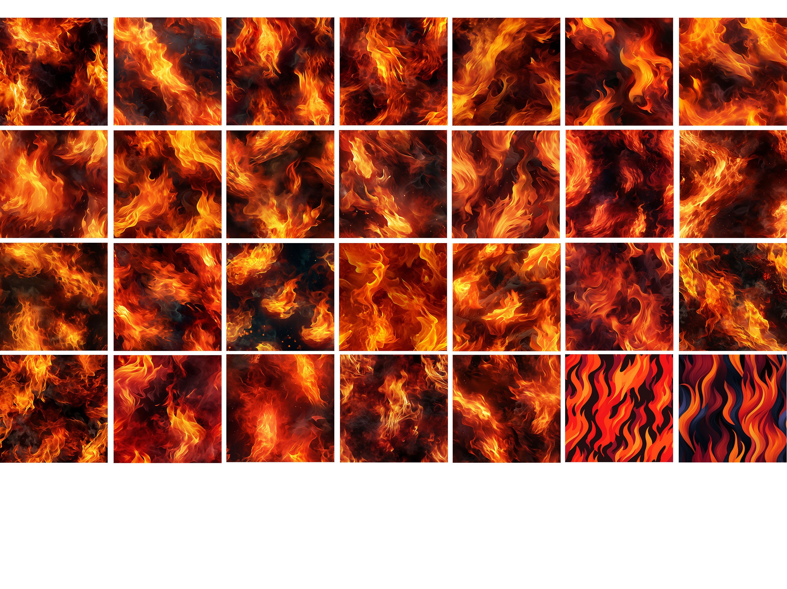 100 Procreate Fire Textures, Flame Brushes, Digital Download - Etsy
