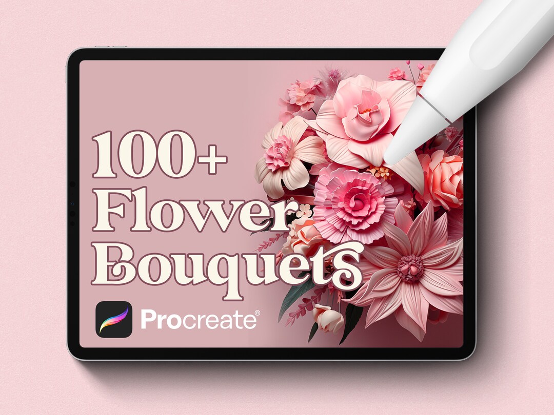 100+ Flower Bouquet Procreate Stamps: Floral Brushes (digital Download ...