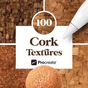 Può includere: Un set di 100 texture di sughero per Procreate, che presenta una varietà di motivi e texture di sughero. Le texture sono perfette per aggiungere un aspetto naturale e rustico alla tua arte digitale.