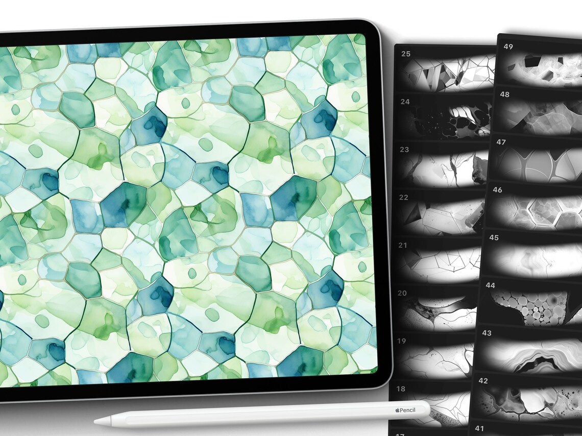 120 Procreate Geode Textures, Digital Download - Etsy