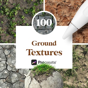 100 Bodentexturen für Procreate, Seamless Grit, Kies, Gras, Kopfsteinpflaster und Erde zum digitalen Zeichnen