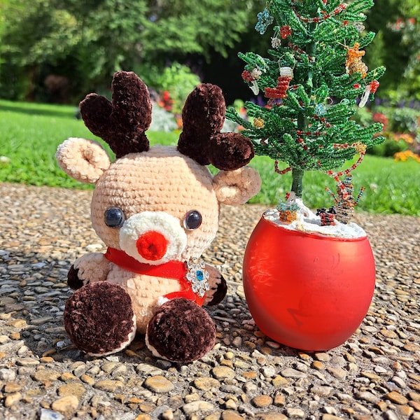 Peluche Amigurumi Renne - Noël