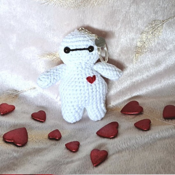 Amigurumi - Porte clé Baymax Disney Saint Valentin