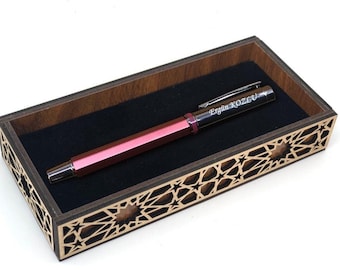 Personalized Pen, Engraved Metal Pen,  Custom pen for Business, Custom Engraved Pen, Personalized pen in a wooden box, Fathers Day Gift,