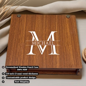 Coffret cadeau personnalisé pour anniversaire | Stylo gravé, porte-clés et clé USB dans une boîte en bois personnalisée | Cadeau d'anniversaire unique pour lui ou elle