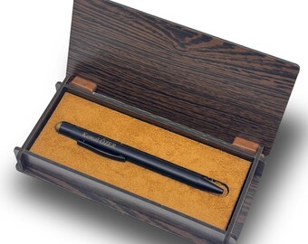 Engraved Wooden Pen & Pencil Set: Personalized Keepsake Box