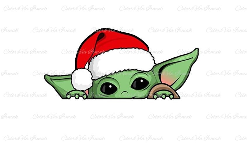 Christmas Baby Yoda Png, Santa Claus Yoda, Merry Christmas, Sublimation ...