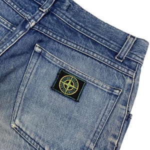 Vintage Stone Island Jean Shorts, Late 80s with CP Company tag and green edge badge W28 image 2