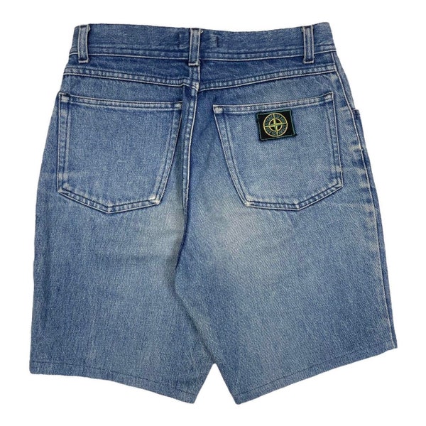 Vintage Stone Island Jean Shorts, Late 80s with CP Company tag and green edge badge W28"