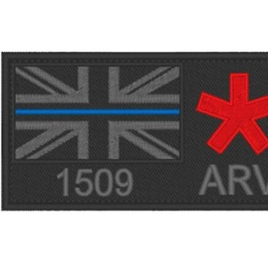 Embroidered Thin Blue Line Personalised Patches , ARV, SFO, OFC