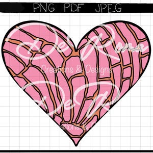 May include: A pink heart-shaped design with a brown and orange patterned texture. The heart is outlined in black.