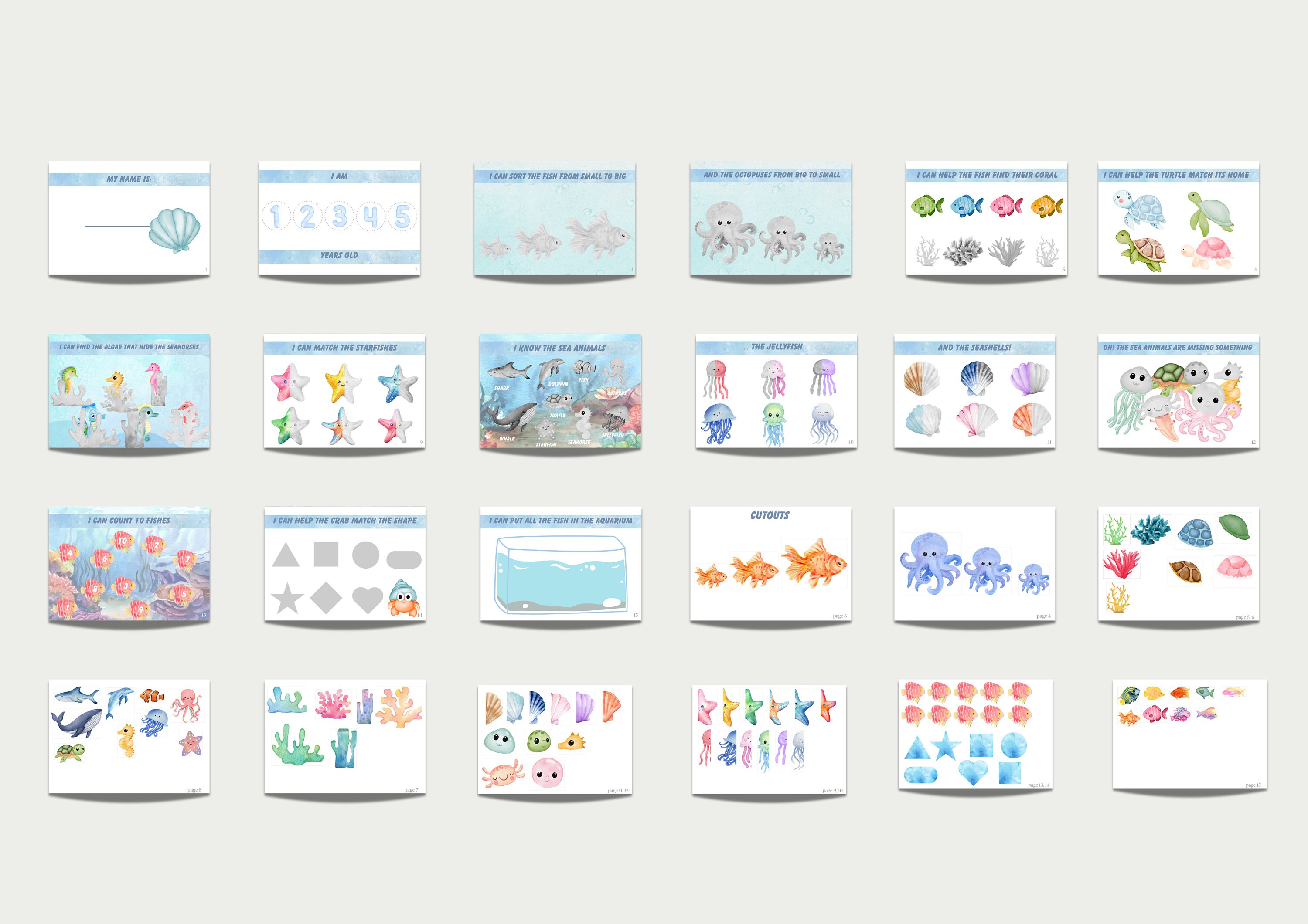 Busy Book Printable Montessori Preschool Kids Toddler Learning Binder ...