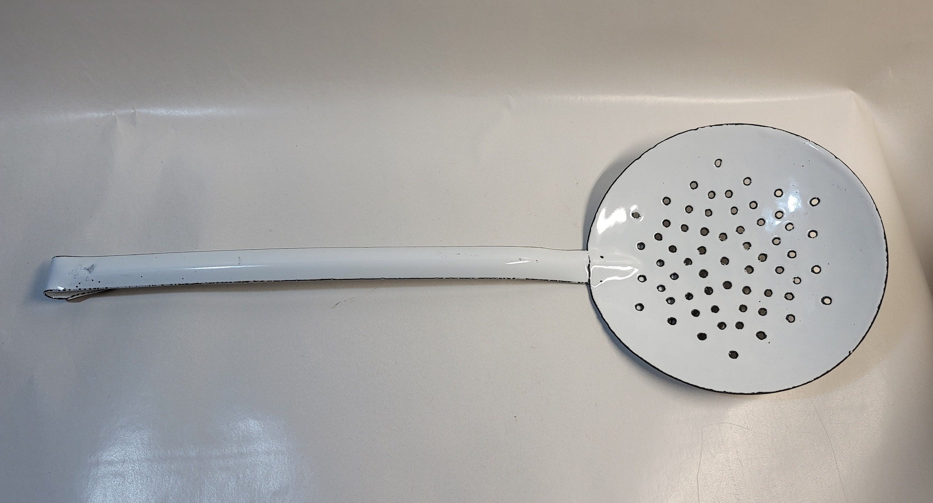 Vintage Kitchen Decor, Vintage Enamelware Kitchen Utensil Rack, French ...