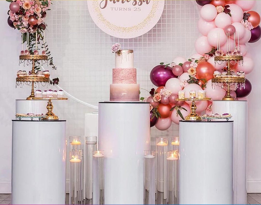 FOR HIRE White Round Plinth Stand Cake Display for Parties Etsy UK