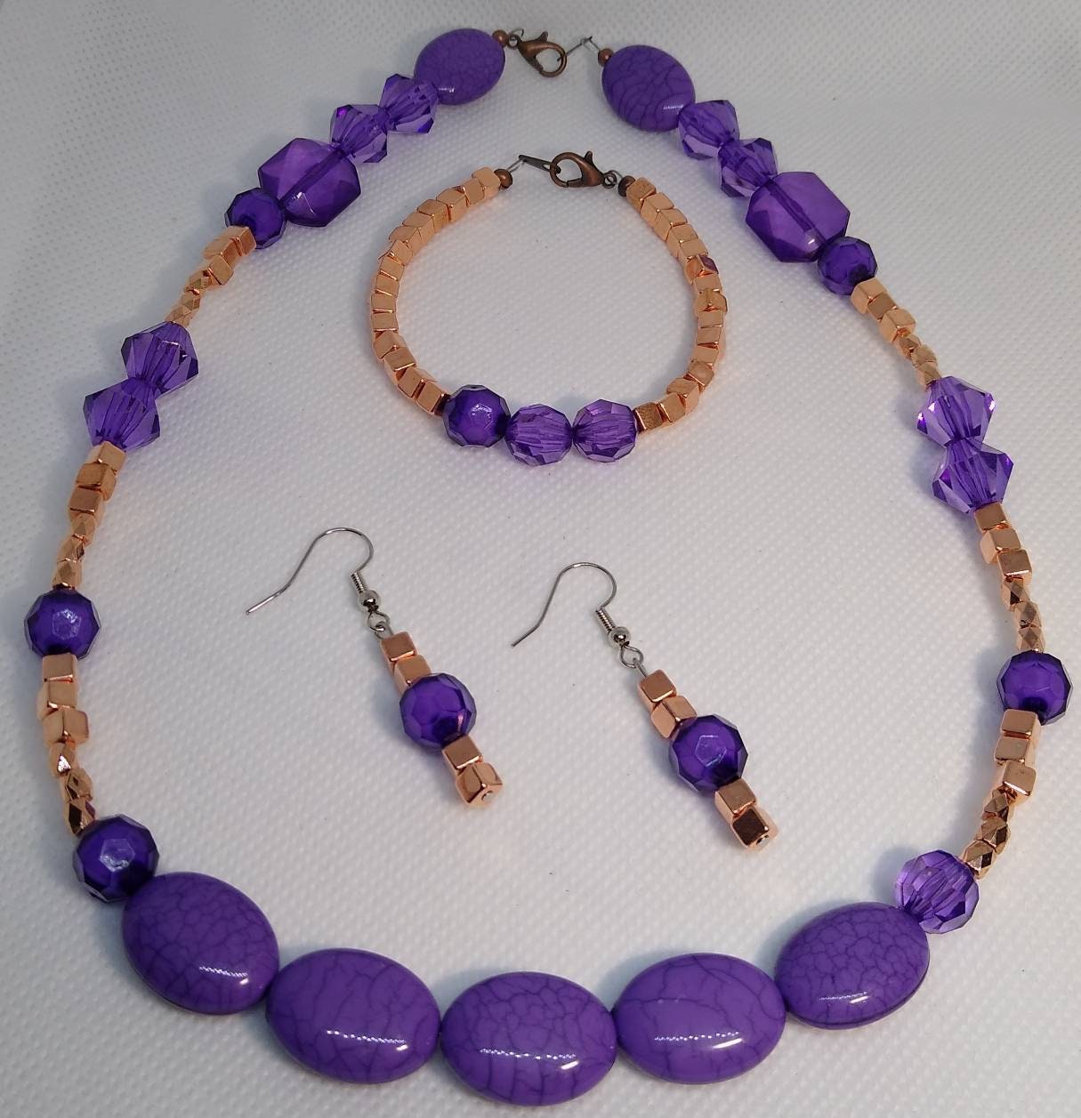 Necklace bracelet and earrings set Etsy