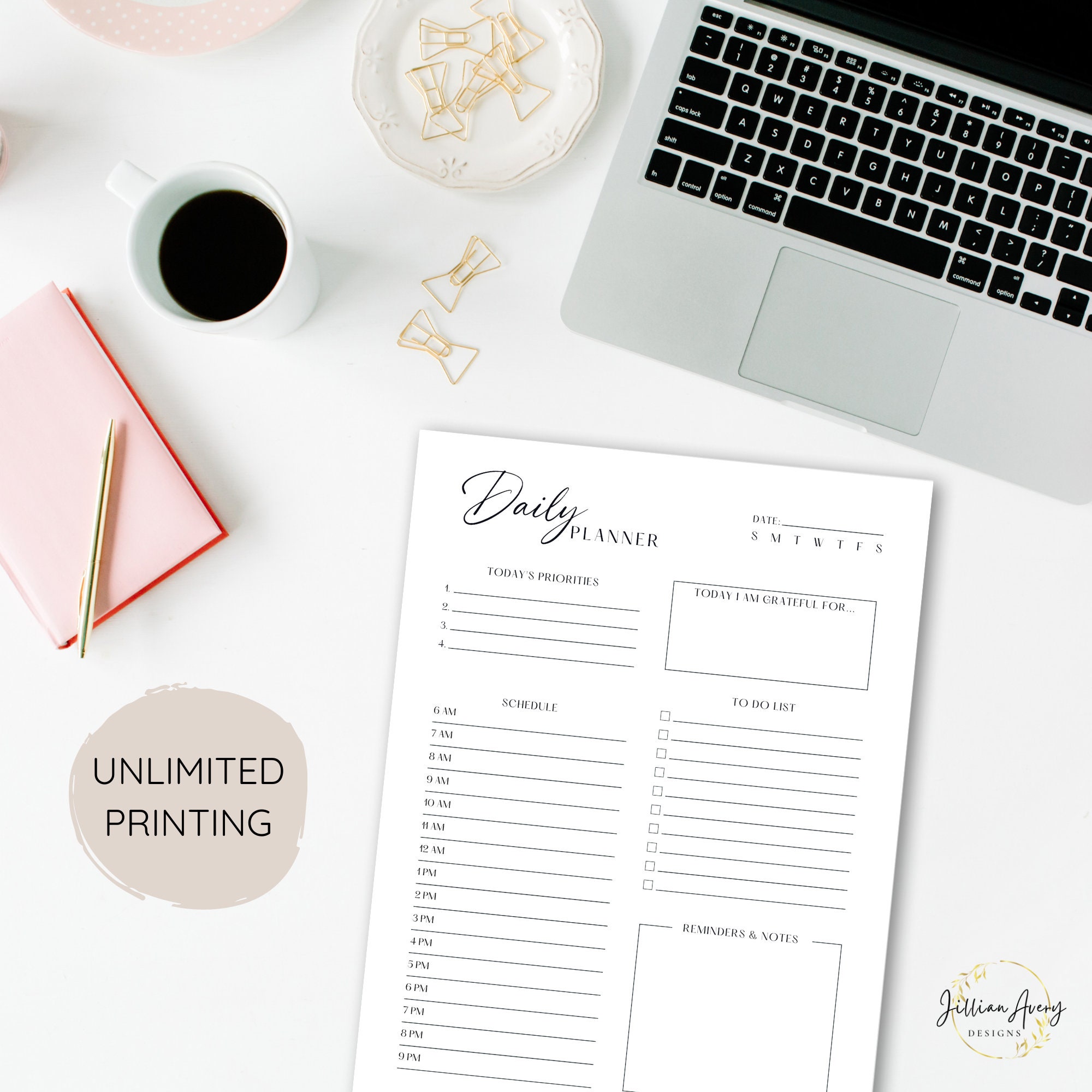 Daily, Weekly, Monthly Planner Bundle, Printable and Digital Planner ...