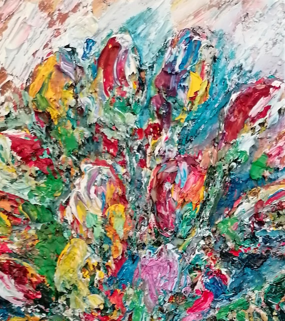 Floral  Wall art impasto