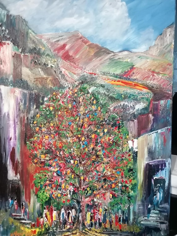 The tree of life spiritual painting