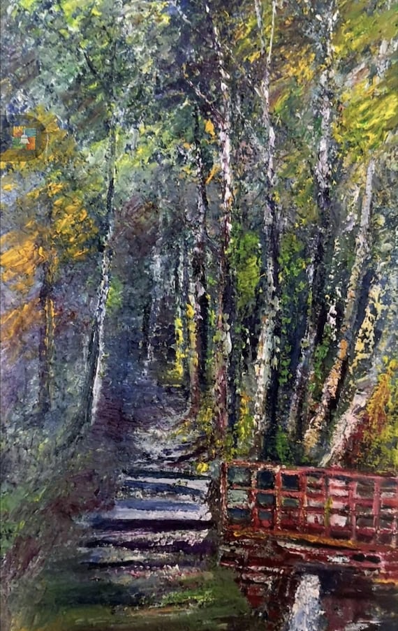 Wooded Glen impasto oils