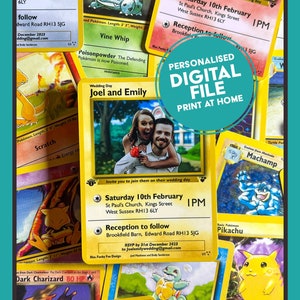 Ich wähle dich! | DIGITALE Hochzeit Briefpapier | Pokemon Karte inspiriert | Replik-Größe und große Versionen verfügbar | PDF