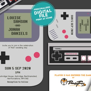 DIGITAL | 2 PLAYER | Wedding Stationery | Save the Dates, Invitations and RSVPs | Digital and Print options available