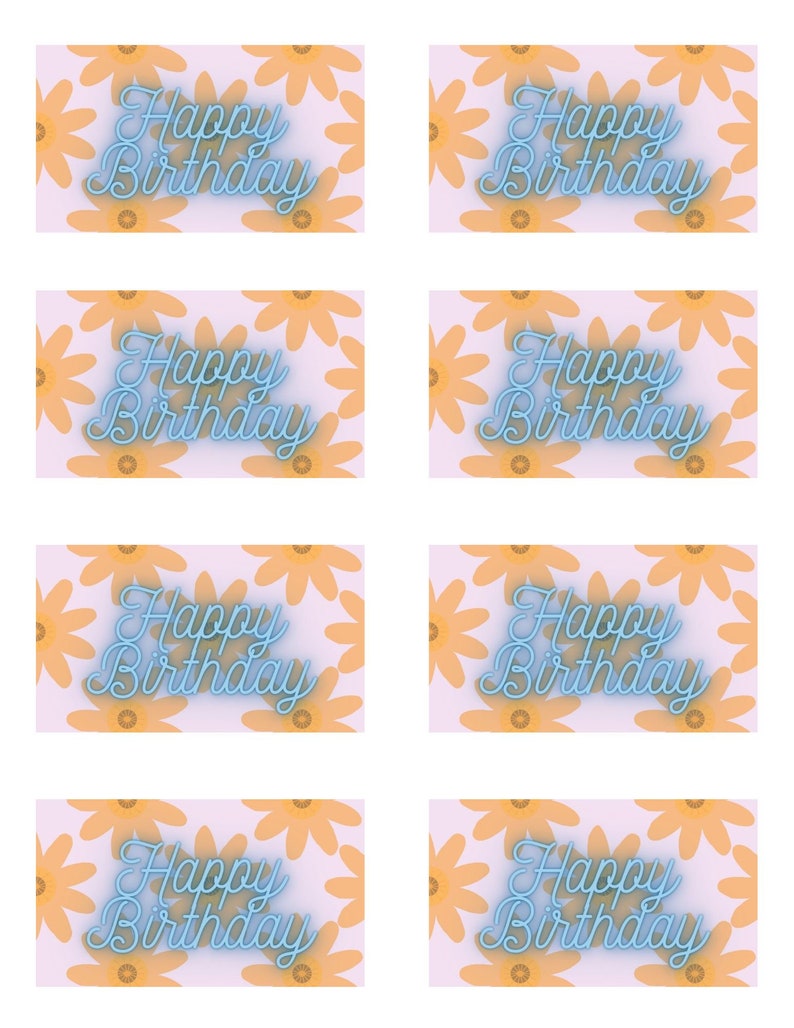 Happy Birthday Tag / Printable Birthday Tag / Birthday Gift Tag ...