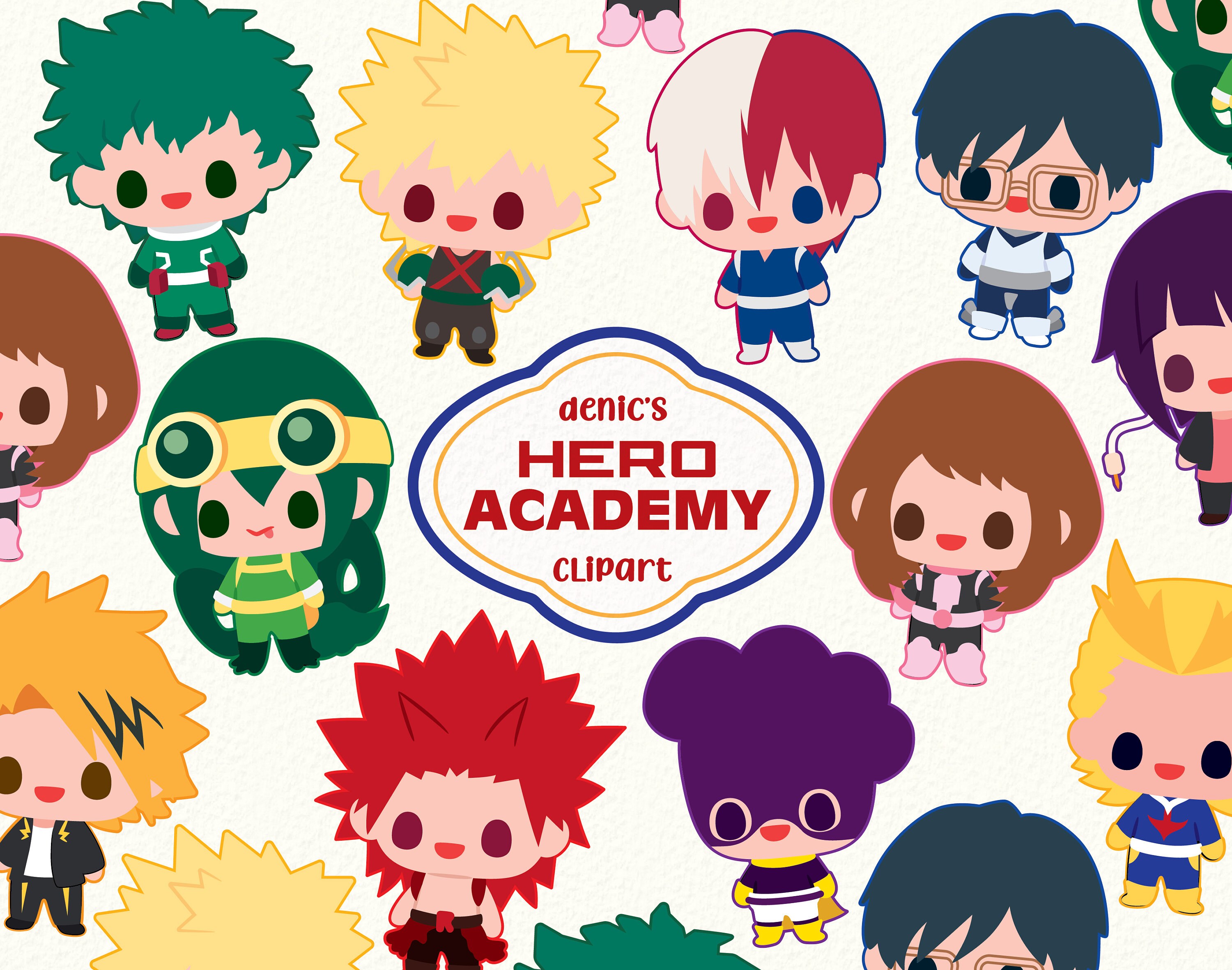 Hero Academy Clipart Fanart Anime Boku No Hīro Cosplay - Etsy