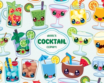 Cocktail Clipart, Alcohol Drink Vector, Mixology Drink, Cocktailbar Beer, HappyHour, Digital Download, PNG, Line Clip Art, Nursery Printable