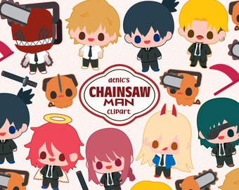 Chainsaw Man Characters Anime Keychain Figures