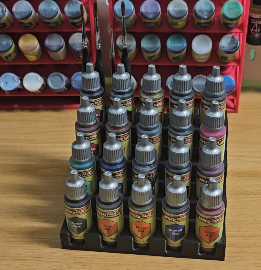 20x Paint Dropper Bottle Holder and Brush Organizer Rack Works Perfectly With Vallejo