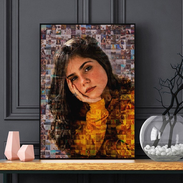 Benutzerdefinierte beste Freundin Geschenk Foto Mosaik, personalisiertes Geschenk für Freund, einzigartiges Geschenk für beste Freundin, Abschiedsgeschenk Fernbeziehung