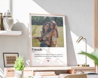 Impresiones personalizadas de amigos, retrato personalizado de mejores amigos, imagen de regalo personalizada de mejores amigos, regalo personalizado para amigos, DIGITAL