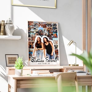 Cornice per foto BFF, stampe di amici, collage di foto dei migliori amici, modello Canva, foto dei migliori amici, stampe di migliori amici, regali per lei, regali per lui