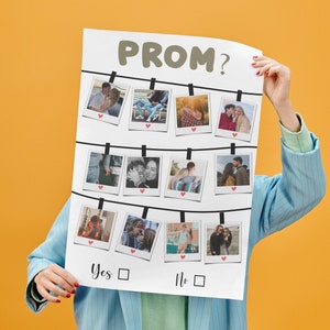 Proposition de bal de promo - Irez-vous au bal de promo avec moi | Idée d'affiche de collage photo pour petite amie