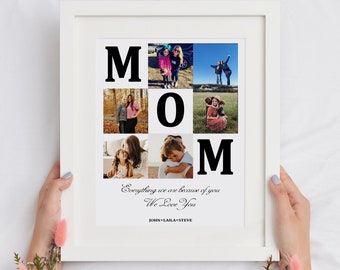 Personalized Mama Photo Collage Gift, Custom Mama Gift, Mothers Day Gift from Daughter, Custom Photo Collage for Mama, Mommy Gift Collage