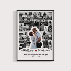 Unique First Anniversary Gifts for Men | Unframed Wedding 1st Anniversary Gifts for Husband | Last Name Print | Birthday Gift for Husband