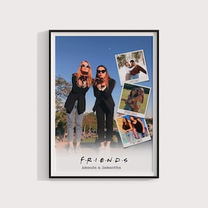 Best Friends Gift,Custom Bff Art,Personalized Friend Print,BFF Portrait,Digital Gift For Her,BFF Collage,Long Distance BFF,Friendship Gift