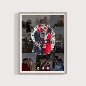 Personalize 9 Year Anniversary Collage, Anniversary Gift for Husband, 9th Year Gift, Marriage Anniversary Gift, Custom Number Photo Collage
