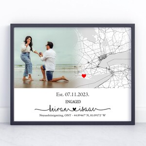 Personalisierte paar Karte, benutzerdefinierte Koordinaten Druck, romantische digitale Kunst, Liebe Karte Geschenk, Hochzeit druckbare, Verlobung Wand-Dekor, digital