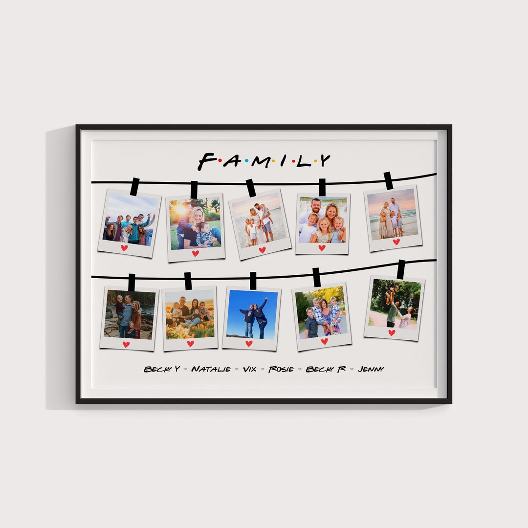 Personalised Family Print, Custom Family Gift, Family Dog Print ...