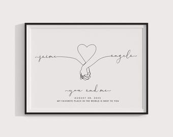 Personalized one year anniversary gift for couple, Polaroid photo collage gift for couple, Wedding anniversary gift for couple